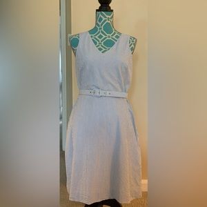 J. Crew V-neck belted seersucker dress, size 10 & size 6 available